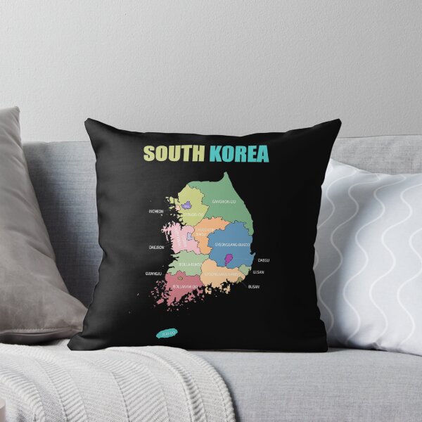Item preview, Map of the peninsula South Korea with the individual administrative areas designed and sold by Tahuverian.