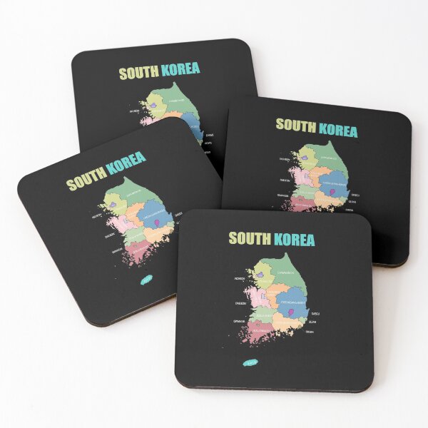 Item preview, Map of the peninsula South Korea with the individual administrative areas designed and sold by Tahuverian.