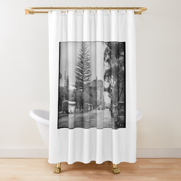 St George's Terrace, Perth, July 1939, State Library of Western Australia Shower Curtain