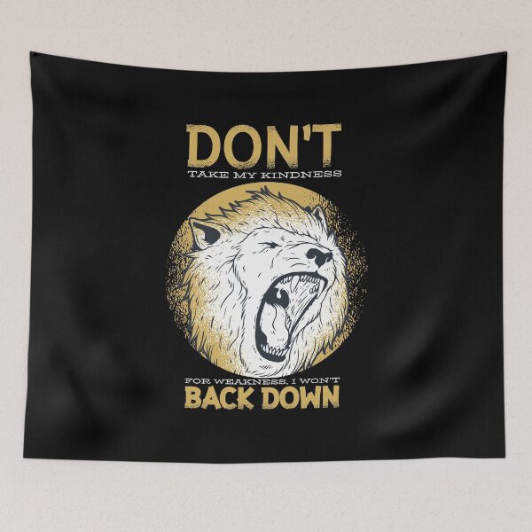 Item preview, Never give up - motivational lion designed and sold by Tahuverian.