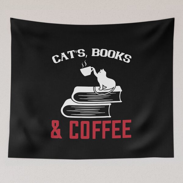 Item preview, Cats, Books and Coffee designed and sold by Taz-Clothing.