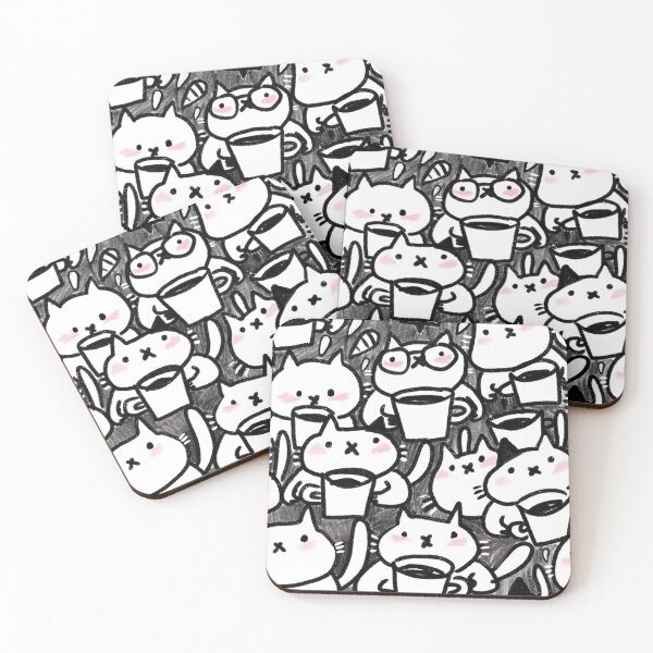 Item preview, Sketchy Coffee cats  designed and sold by kostolom3000.