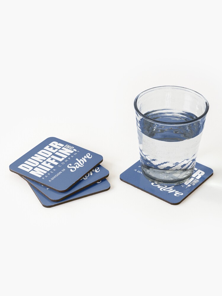  The Office Dunder Mifflin Logo Paper Drink Coasters