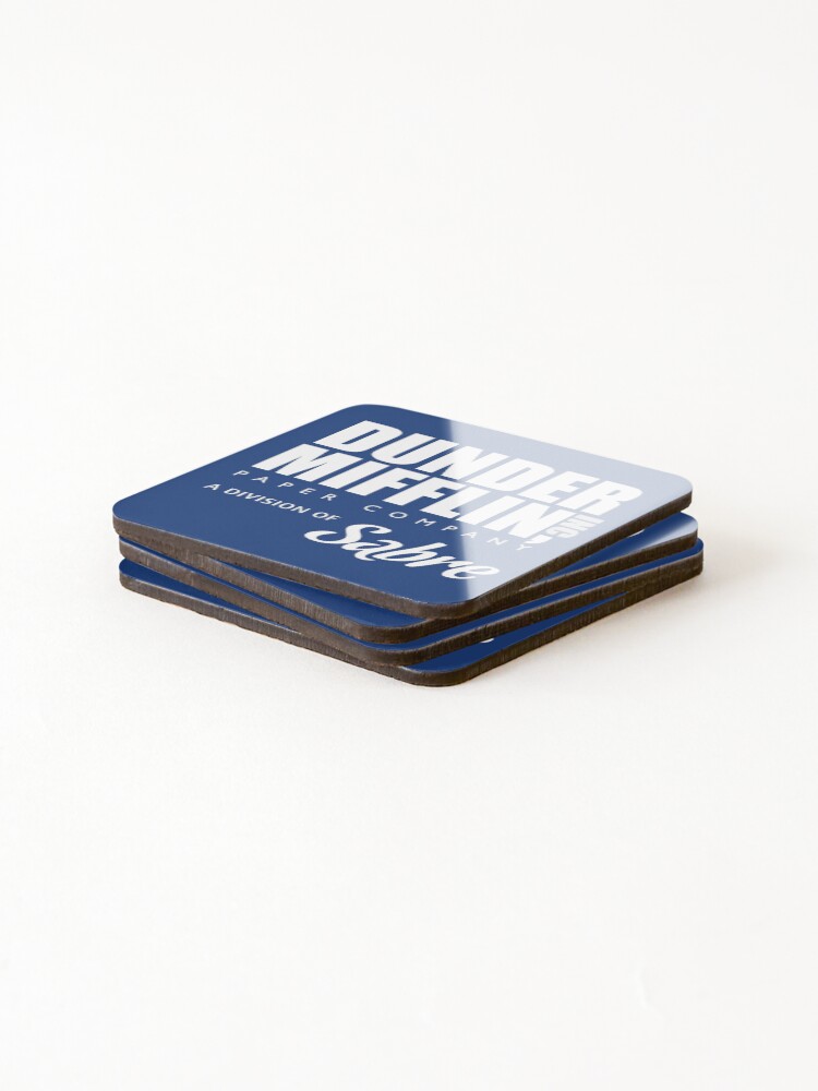  The Office Dunder Mifflin Logo Paper Drink Coasters