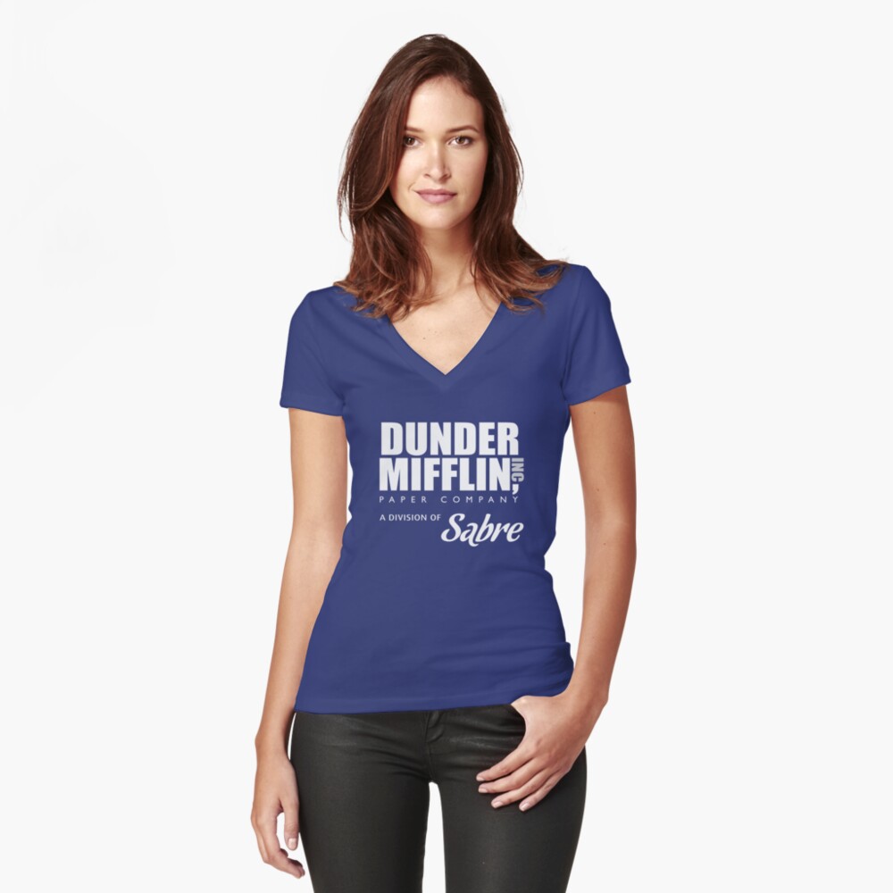 Dunder Mifflin Paper Company Royal Blue T-Shirt For Women – THATCHIMP