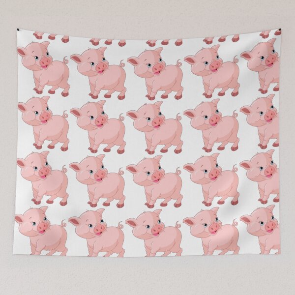 Artikelvorschau, Niedliches rosa Schwein auf Kinderkleid, Raumdekor, Geschenke. entworfen und verkauft von lduke47.