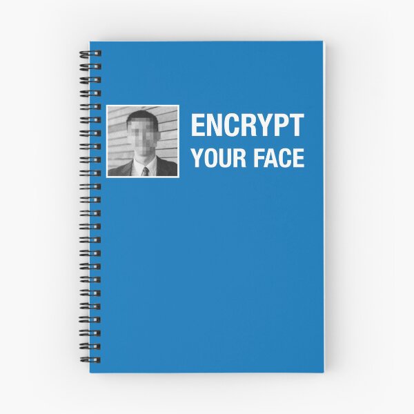 Item preview, Encrypt Your Face - Blue designed and sold by MOREDANKMEMES.