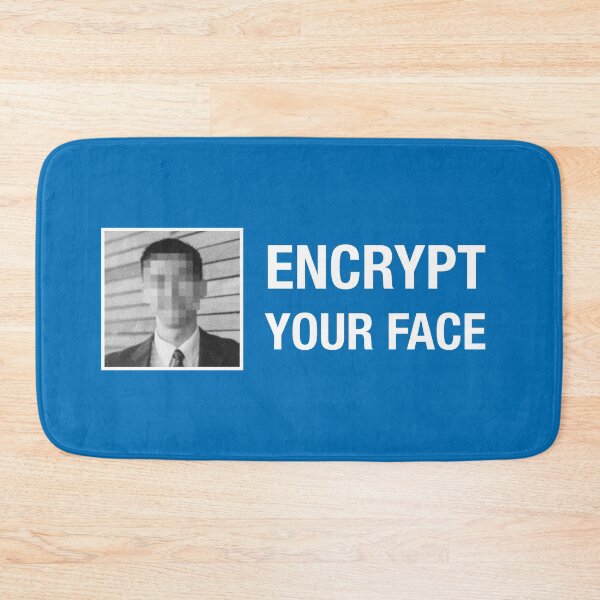 Item preview, Encrypt Your Face - Blue designed and sold by MOREDANKMEMES.