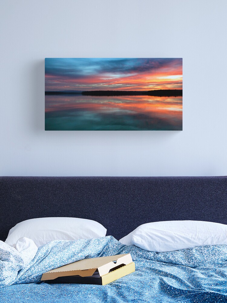 Thumbnail 1 of 3, Canvas Print, Late Autumn Sunset designed and sold by Rainphotography.