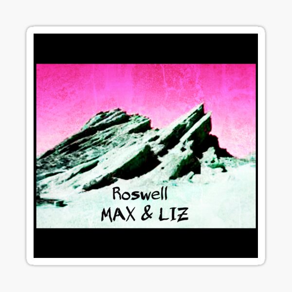 roswell tv show pink sky Max & Liz Sticker