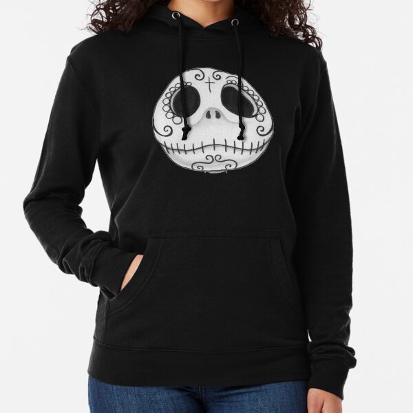 Sugar Skull Jack Skellington face Lightweight Hoodie