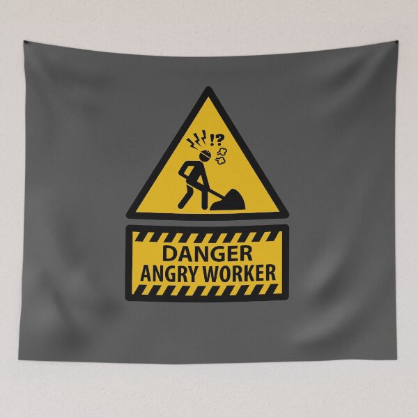 Item preview, Danger Angry worker designed and sold by Caldofran.