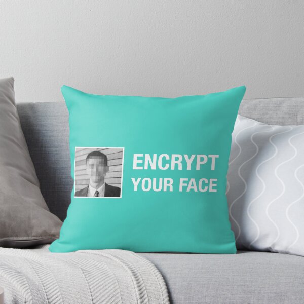 Item preview, Encrypt Your Face - Teal designed and sold by MOREDANKMEMES.