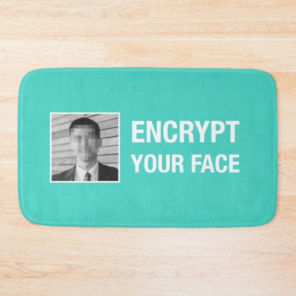 Item preview, Encrypt Your Face - Teal designed and sold by MOREDANKMEMES.