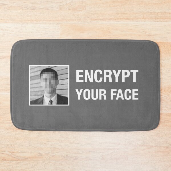 Item preview, Encrypt Your Face - Grey / Gray designed and sold by MOREDANKMEMES.