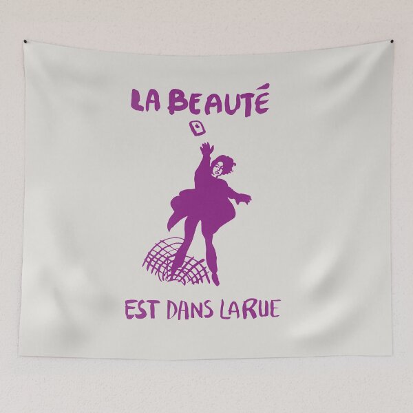 Item preview, ! NEW ! Paris Revolt, May 68: 'LA BEAUTE EST DANS LA RUE': The Original Thrown iPhone in Deep Purple on Bone Grey designed and sold by Day Chapman.