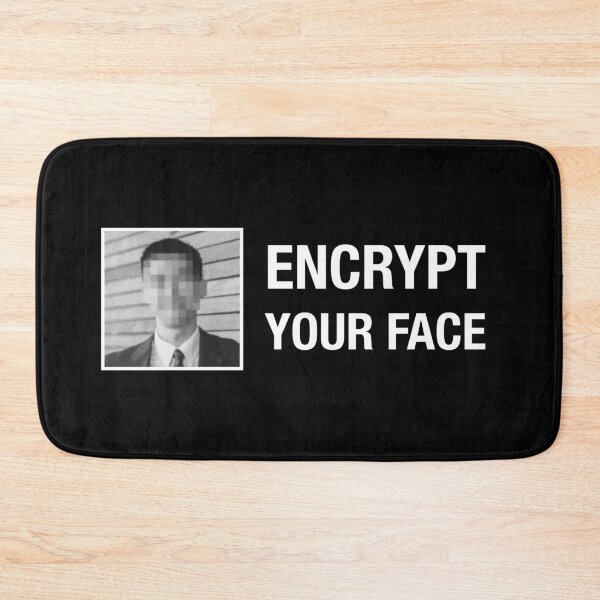 Item preview, Encrypt Your Face - Black designed and sold by MOREDANKMEMES.