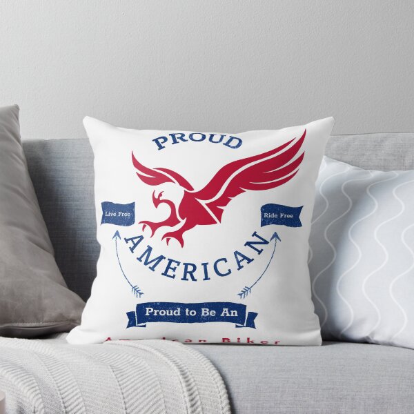 Item preview, Proud American Proud American Biker Red White And Blue Text designed and sold by TWMBDesigns.