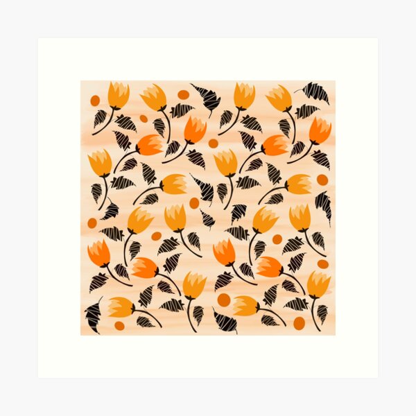 Decoración: Flores Naranjas Y Negras | Redbubble