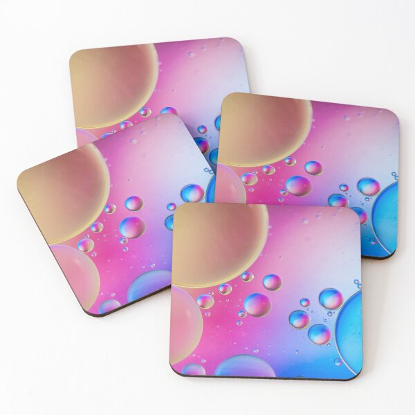 Item preview, Multicolored abstract defocused background picture made with oil, water and soap designed and sold by anytka.