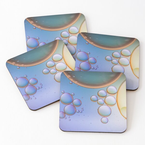 Item preview, Multicolored abstract background picture made with oil, water and soap designed and sold by anytka.