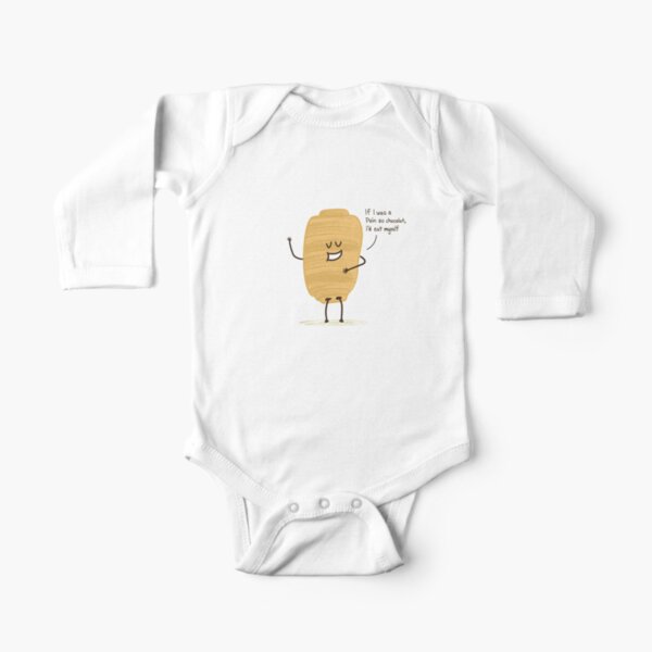 Pain Au Chocolat Long Sleeve Baby One-Piece