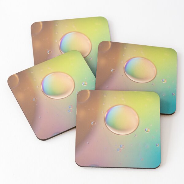 Item preview, Rainbow abstract defocused background picture made with oil, water and soap designed and sold by anytka.