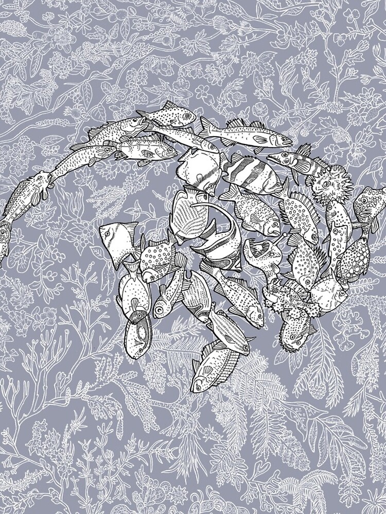 Thumbnail 4 of 4, iPhone Case, Percomorpharia - Evolution - Fish - Blue Background designed and sold by EvolutionPoster.