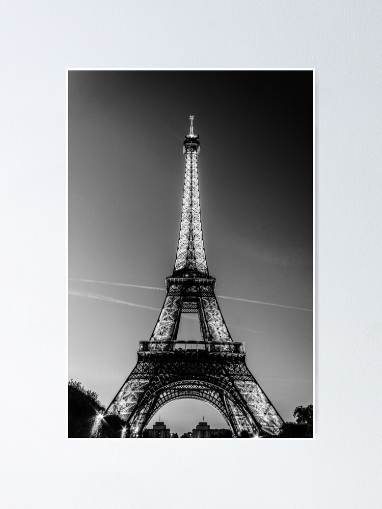 tour eiffel noir et blanc