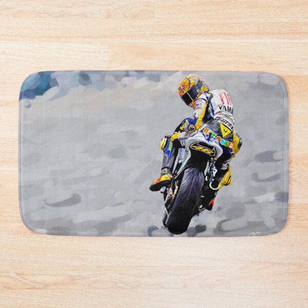 Item preview, Valentino Rossi 1st Painting - Oil on Canvas Print designed and sold by ROADTROOPER.
