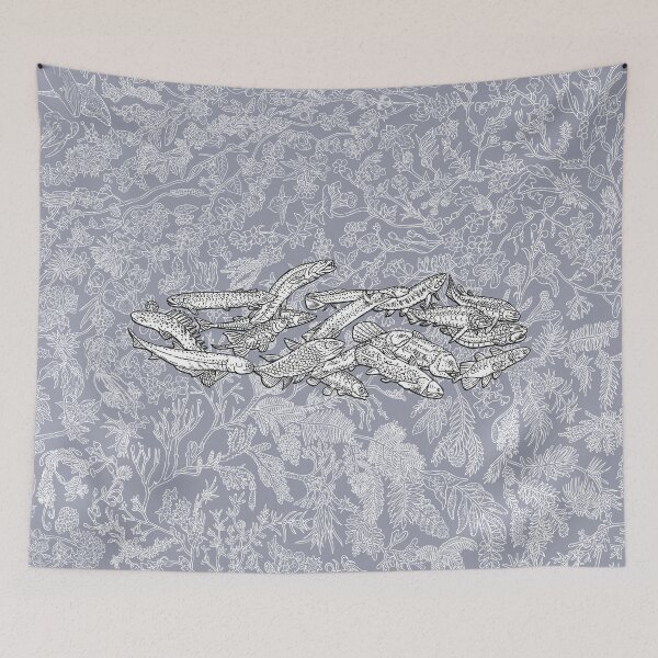 Item preview, Osteichthyes (bonyfish) - Evolution - Blue Background designed and sold by EvolutionPoster.