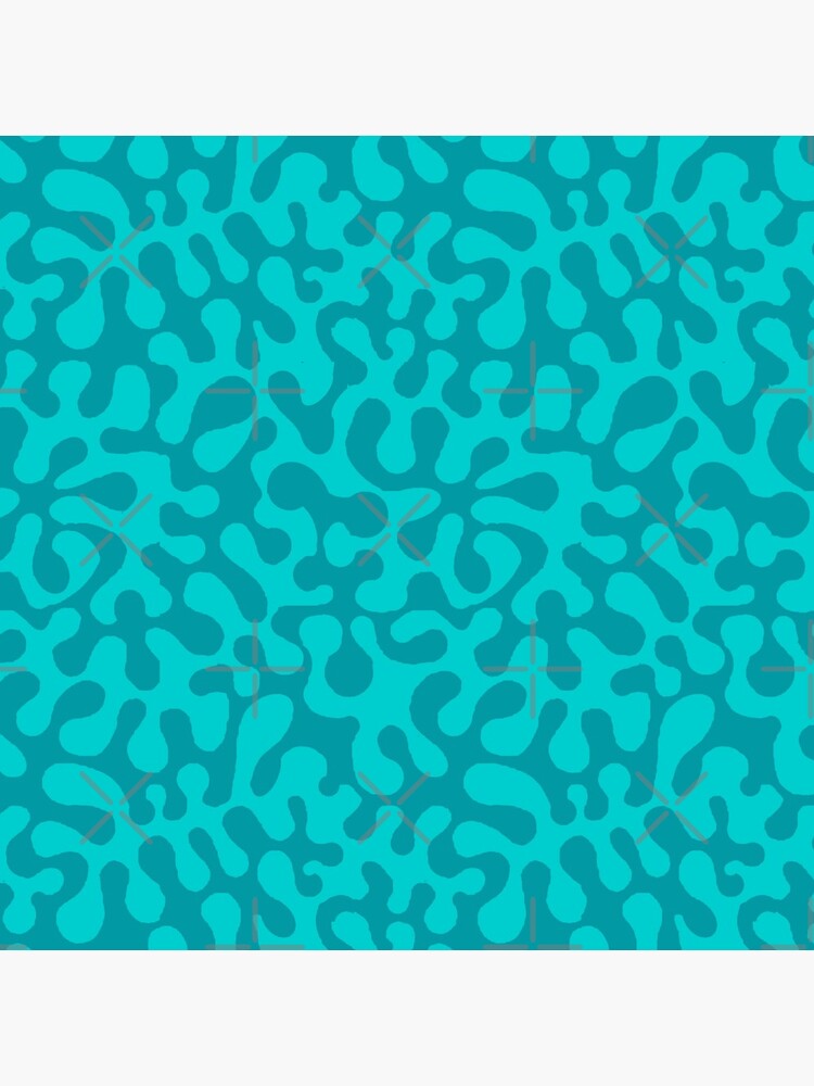 Abstract retro summer teal groovy pattern by MagentaRose