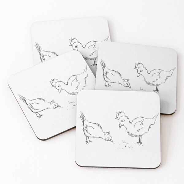 Item preview, Hens Pecking  Around in the Grass designed and sold by literarylyme.