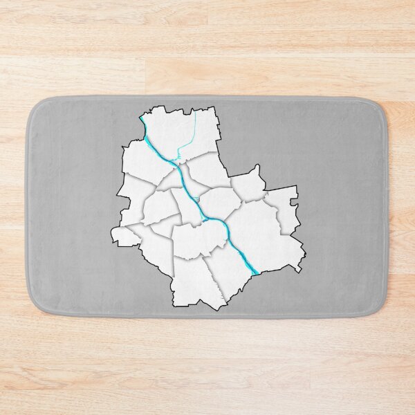 Item preview, Geographical map with outlines of Warsaw in Poland with divided districts, city parts.Flaga Polski, mapa warszawy, warszawa polska, Kolory flagi Polski designed and sold by Marcin Adrian.