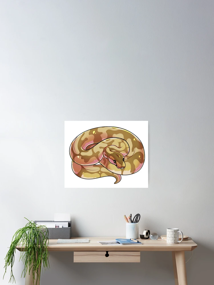 Thumbnail 2 of 3, Poster, Hypo Butter Bee Ball Python designed and sold by cargorabbit.