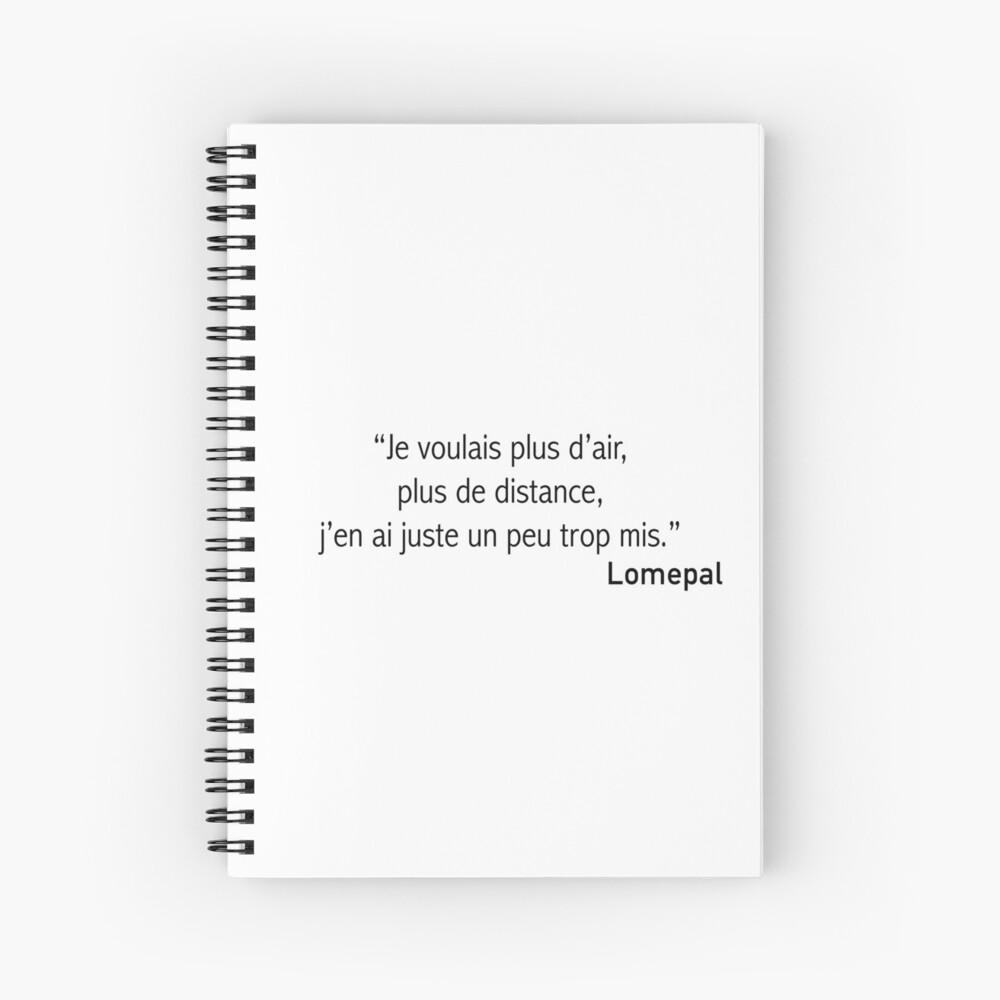 Lomepal I Wanted More Air More Distance I Just Put A Little Too Much Spiral Notebook By Athanormark Redbubble