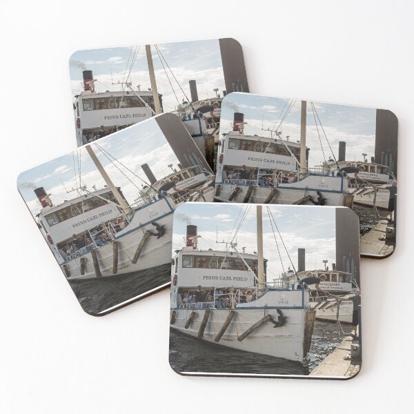 Item preview, An old steamboat  in the Swedish archipelago arrives at the pier in Stockholm designed and sold by connyM-Sweden.