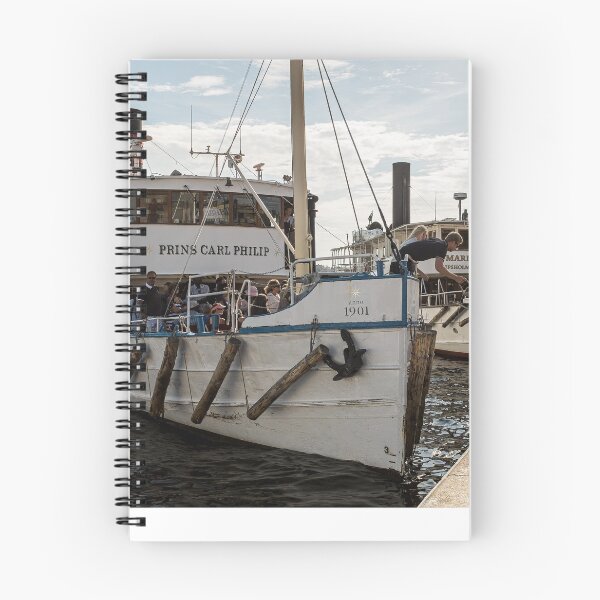 Item preview, An old steamboat  in the Swedish archipelago arrives at the pier in Stockholm designed and sold by connyM-Sweden.