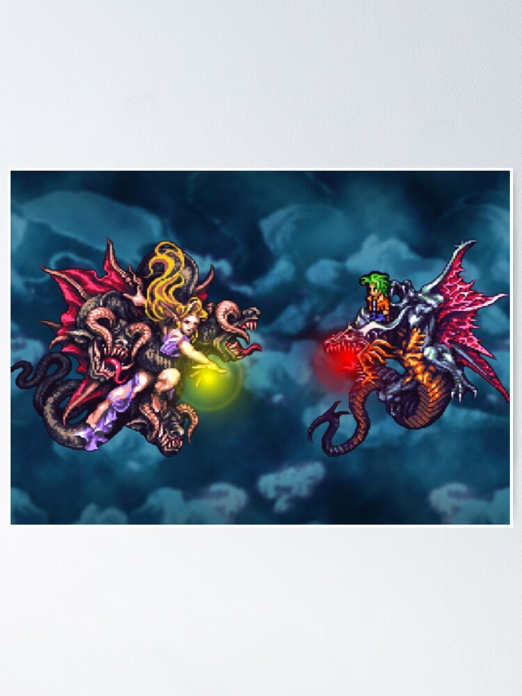 Romancing Saga 3 Dragon Snes Pixelart Final Fantasy Poster By Catteaparty Redbubble