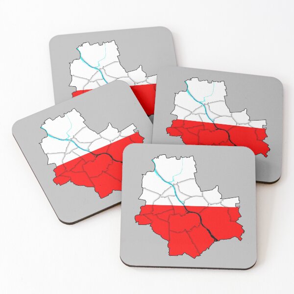 Item preview, Geographical map with outlines of Warsaw in Poland with divided districts, city parts.Flaga Polski, mapa warszawy, warszawa polska, Kolory flagi Polski designed and sold by Marcin Adrian.