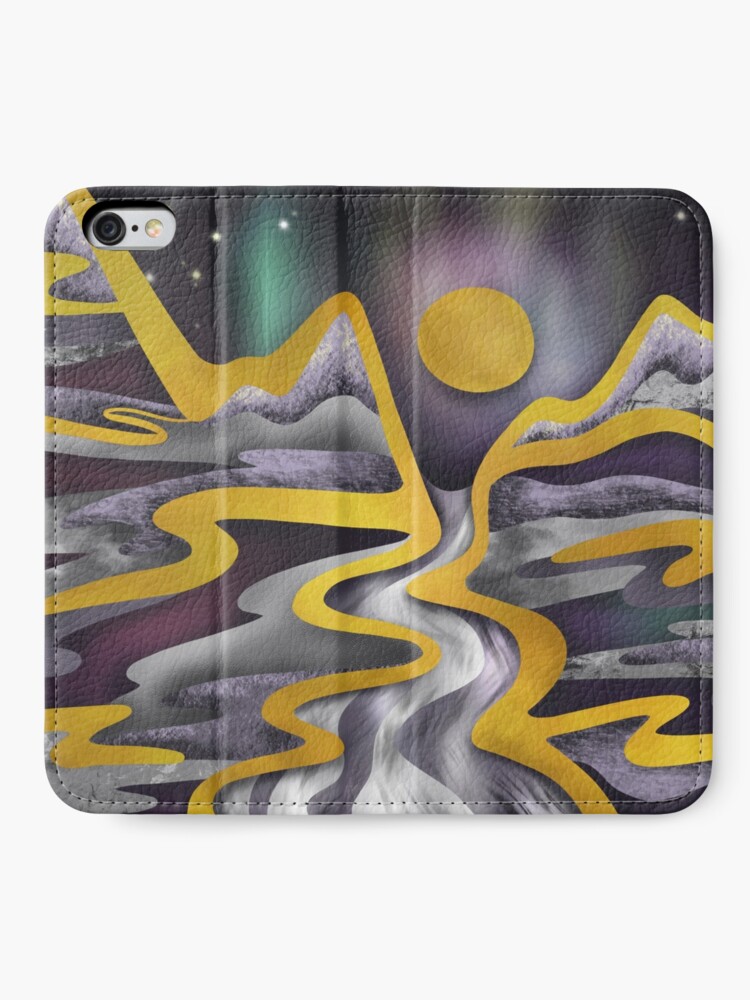 Alternate view of Full moon aurora iPhone Wallet