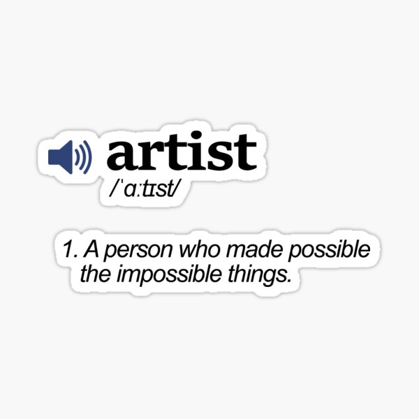 artist-art-meaning-dictionary-definition-sticker-for-sale-by