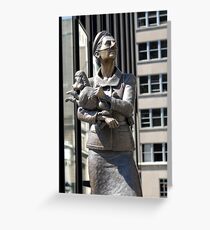 Poodle Lady Sculpture Greeting Card