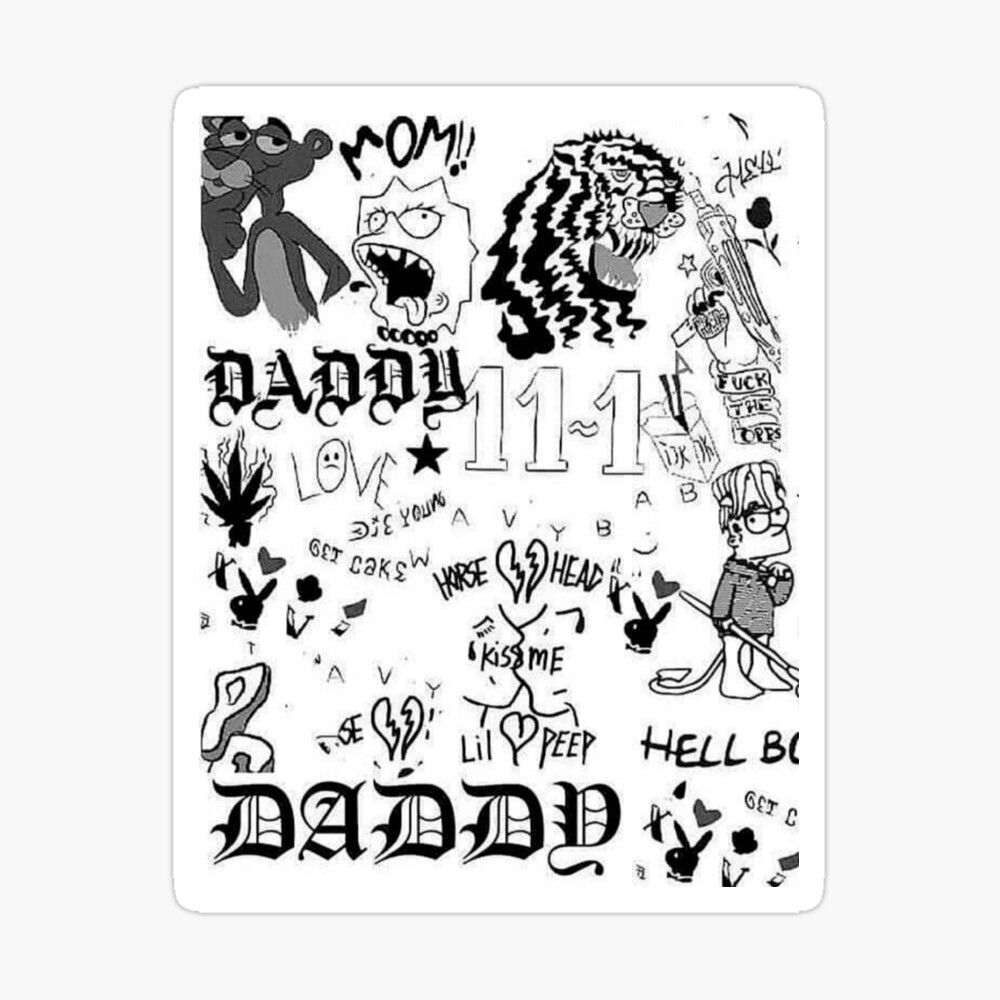 bunke Specificitet tidevand Lil Peep Tattoos" Spiral Notebook by sabynmilea23s3 | Redbubble