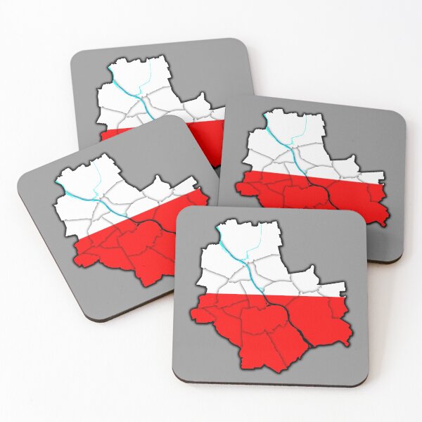 Item preview, Geographical map with outlines of Warsaw in Poland with divided districts, city parts.Flaga Polski, mapa warszawy, warszawa polska, Kolory flagi Polski designed and sold by Marcin Adrian.
