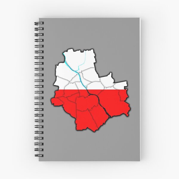 Item preview, Geographical map with outlines of Warsaw in Poland with divided districts, city parts.Flaga Polski, mapa warszawy, warszawa polska, Kolory flagi Polski designed and sold by Marcin Adrian.