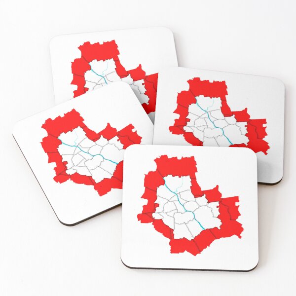 Item preview, Geographical map with outlines of Warsaw in Poland with divided districts, city parts.Flaga Polski, mapa warszawy, warszawa polska, Kolory flagi Polski designed and sold by Marcin Adrian.