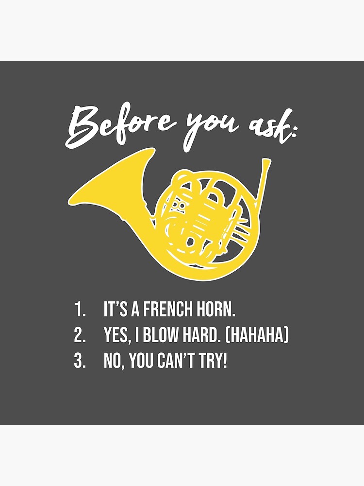 Thumbnail 2 von 2, Stofftasche, French Horn - BEVOR SIE BITTEN ... - Lustiges F-Horn-Geschenk designt und verkauft von HEJAshirts.