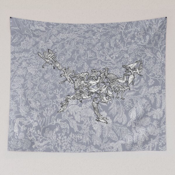 Item preview, Avialae (exc modern birds) - Evolution - Blue Background designed and sold by EvolutionPoster.
