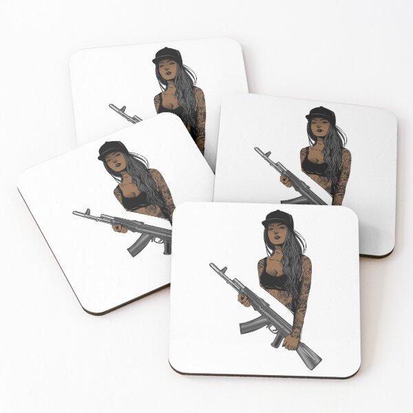 Item preview, Girl with Ak-47 designed and sold by emphatic.